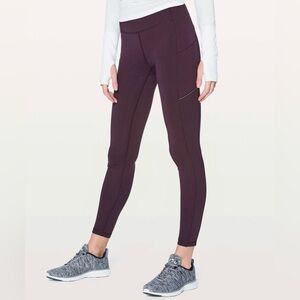 Lululemon Speed Up Legging in Black Cherry